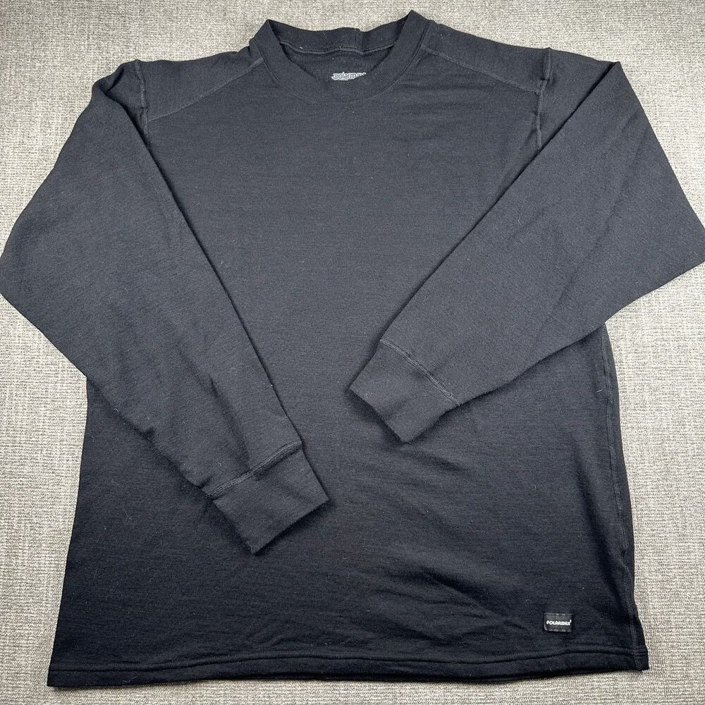 Polarmax Technical Base Layer Mens XL Black Long Sleeve Thermal Shirt USA Made
